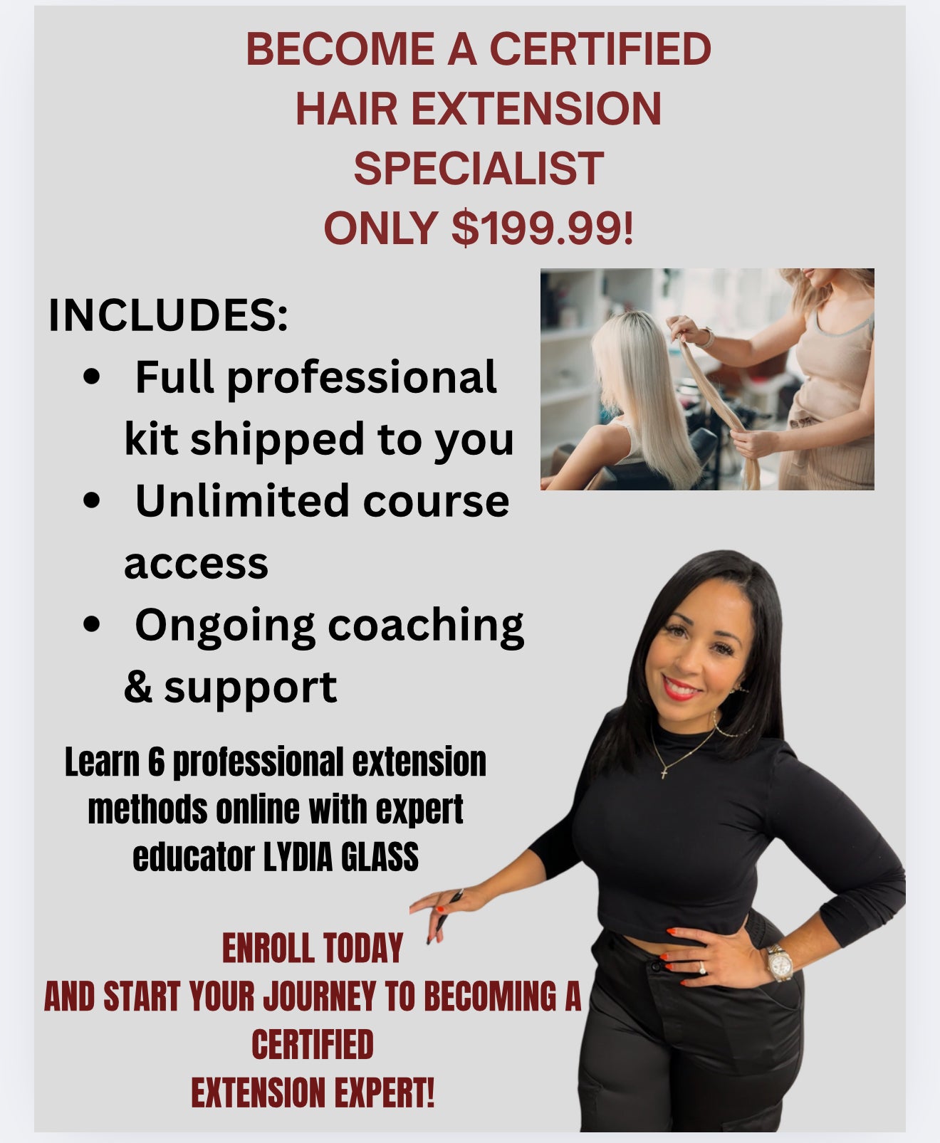 Online Hair Extension Certification Class – Only $199.99