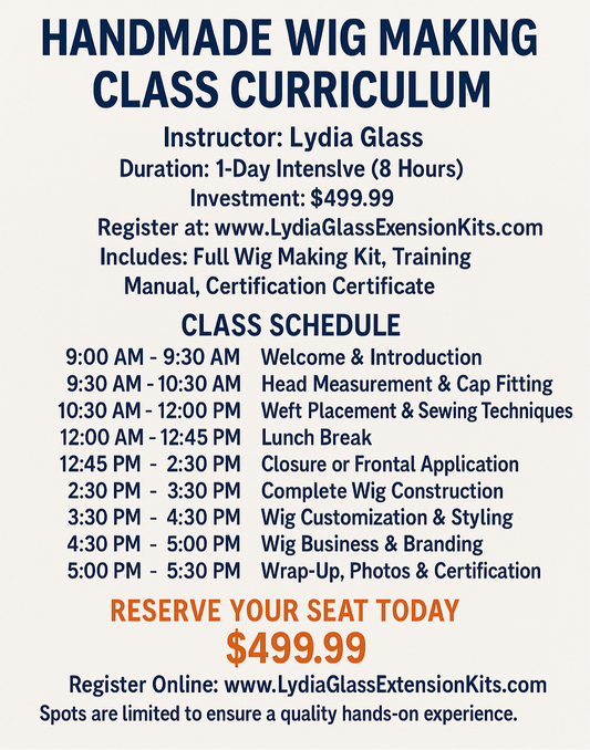 Wig class- deposit/balance