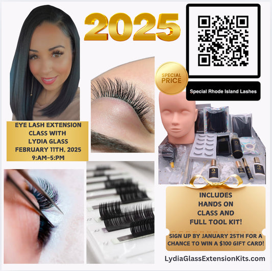 Rhode Island: Eyelash extension group class and kit- Class date: 02/11/25 from 9:AM-5:PM