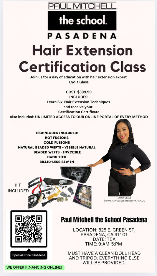 Special Price! Paul Mitchell the School Pasadena-Class Date: TBA 9:AM-5:PM