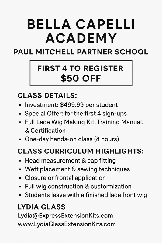 BELLA CAPELLI
ACADEMY
PAUL MITCHELL PARTNER SCHOOL